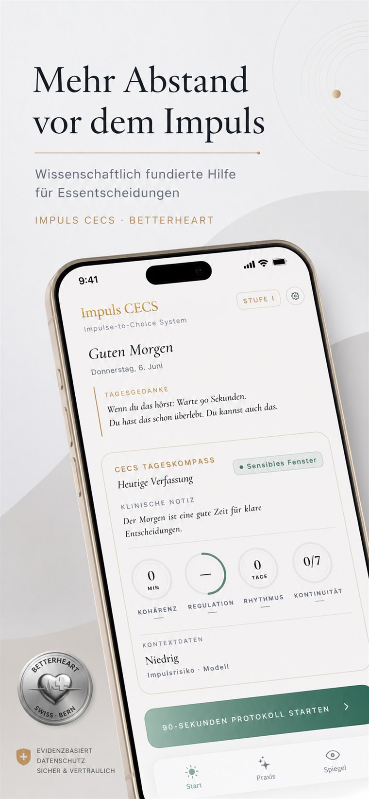 Impuls CECS App: Mehr Abstand vor dem Impuls